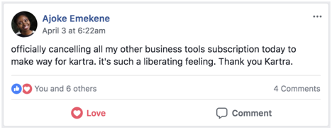 Kartra Testimonial - The most complete Online Marketing Solution