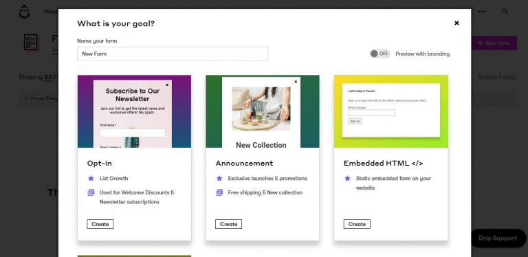 ActiveCampaign vs Drip: Forms